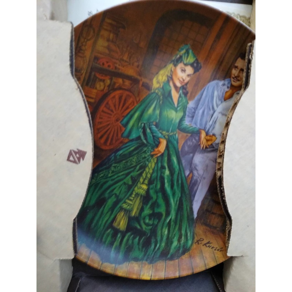 Collectors Plate Gone With the Wind Green Dress
